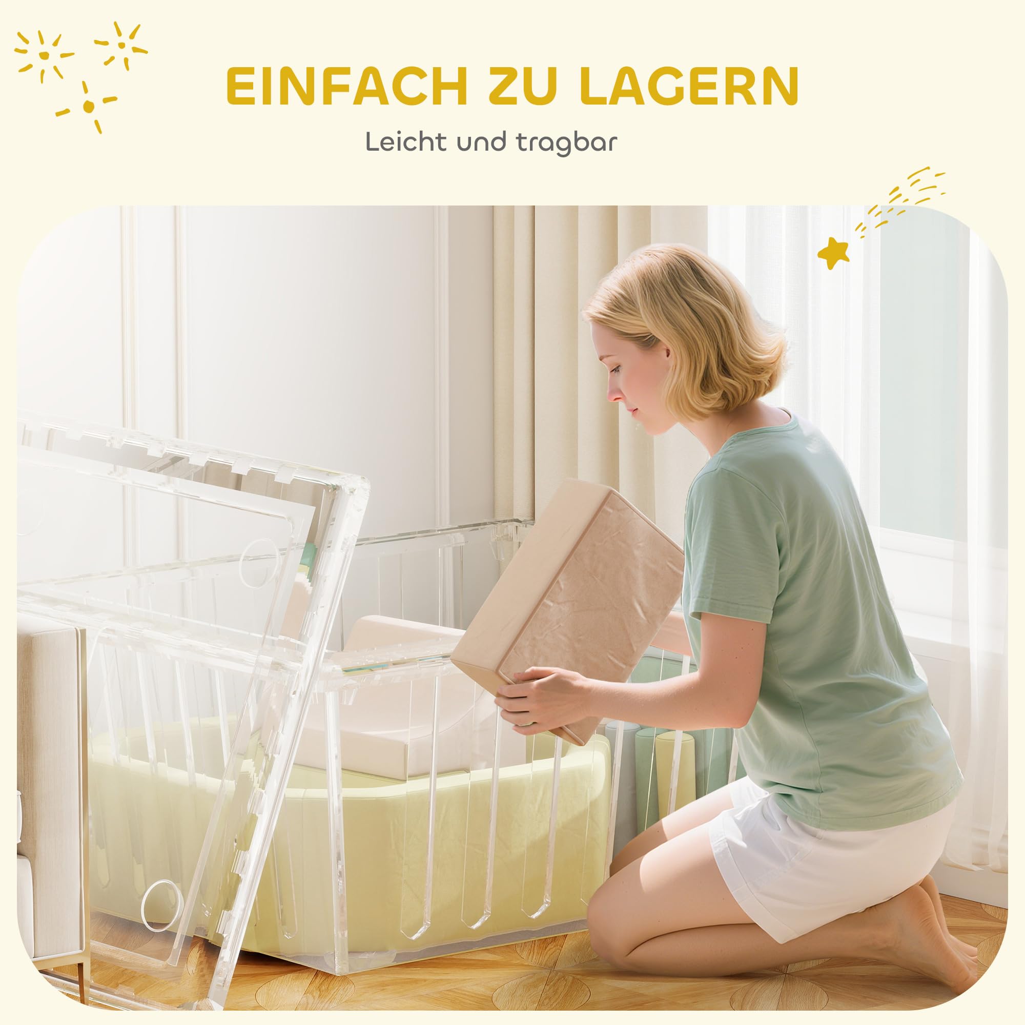 AIYAPLAY Schaumstoff Bausteine Kinder 15er-Set mit Bällepool und 200 Bällen, Riesenbausteine Klettern, Großbausteine in Cord-Optik, Bauklötze Spielbausteine, Mehrfarbig