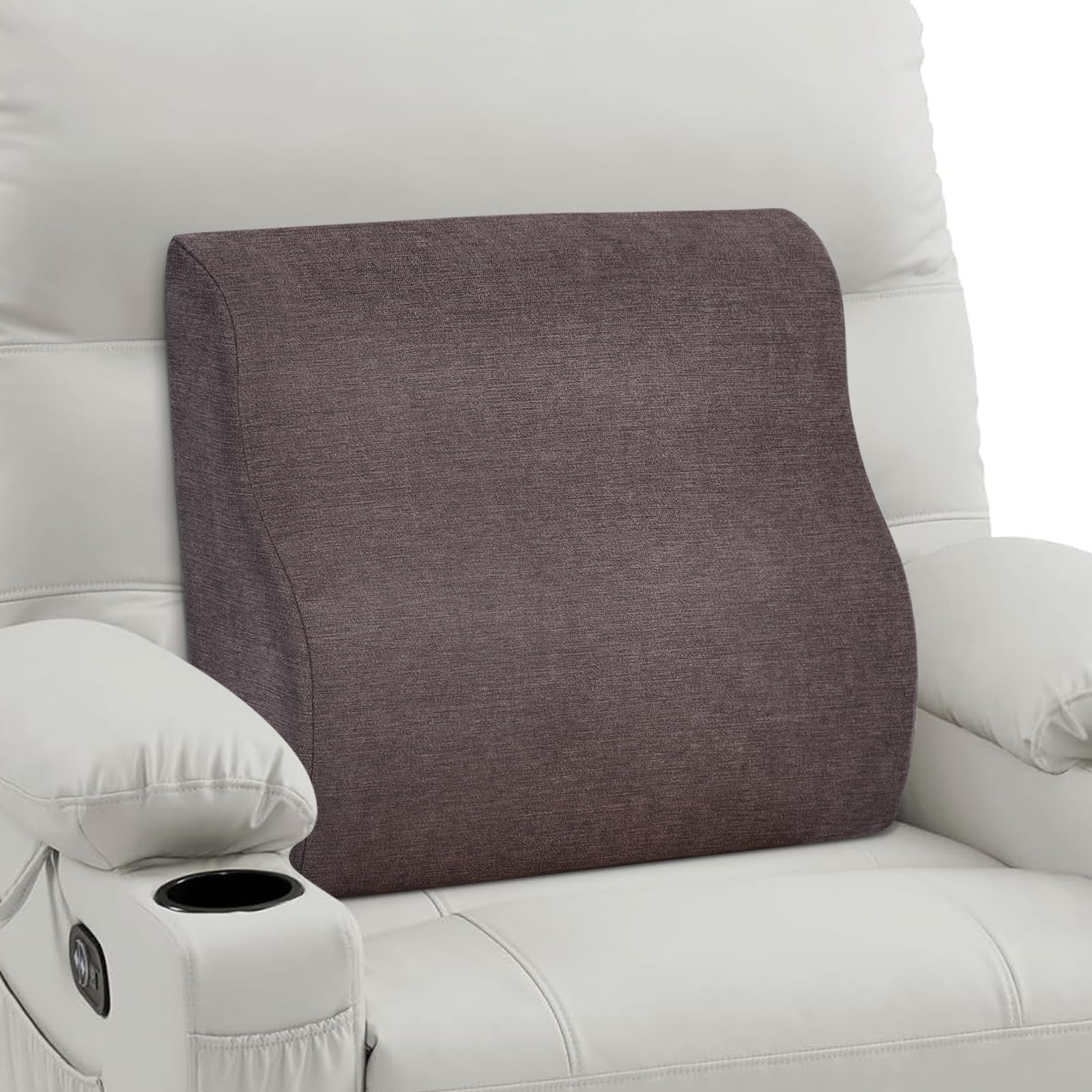 Almohada de apoyo lumbar para reclinable, almohada de apoyo lumbar de doble capa con espuma viscoelástica de gel, ergonómica, cojines lumbares para ancianos, alivio del dolor de espalda baja,