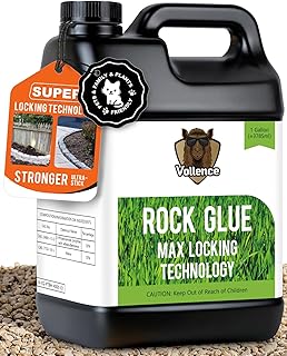 Vollence Rock Glue for Landscaping,1 Gallon Mulch Glue Gravel Binder No Dilution Needed Super