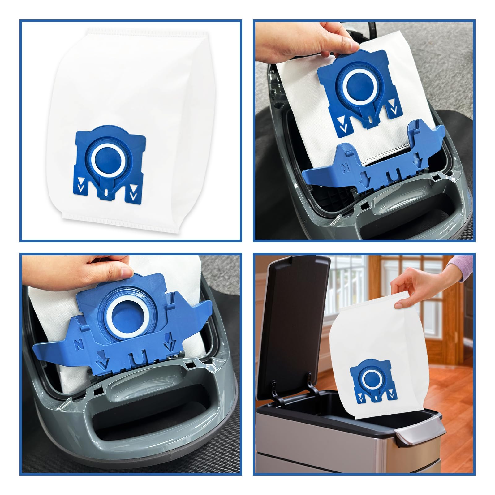 12 Sacchetti Polvere Per Aspirapolvere Miele - Con 8 Filtri | Compatibile Con Serie C1, C2, C3, S - Foto 2