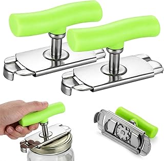 Glasöffner Schraubdeckelöffner, Manueller Dosenöffner Für Senioren Und Personen Mit Gelenkbeschwerden, Ergonomisches 2-Teiliges Set Mit Rutschfesten Griffen, Vielseitig Einsetzbar In Küche Und Outdoor
