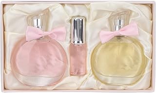 Perfume Set, 3 Piece Female Perfume Set Flower Fragrance Elegant Long Lasting Perfume Spray Fragrance Mist Gift Set Eau De Perfume Kit for Women Set Girl Chrismats Gift