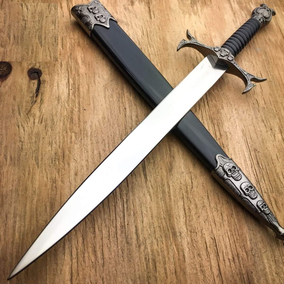 New DEMON SKULL BONES MEDIEVAL TRIBAL FANTASY DAGGER historical Short Sword Knight- Great For Fun And Practical Use