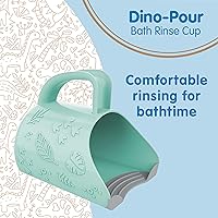 Vista 2 de Dr. Brown's CleanUp Dino-Pour - Taza de enjuague de baño para bebés, sin lágrimas, para bebés y niños pequeños, sin BPA
