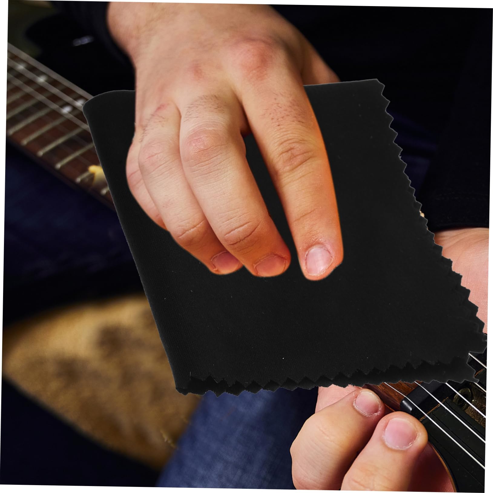 Yardwe Double-sided Velvet Instrument Cleaning Cloths 10 Pack for Guitar Violin Piano Gentle and Durable