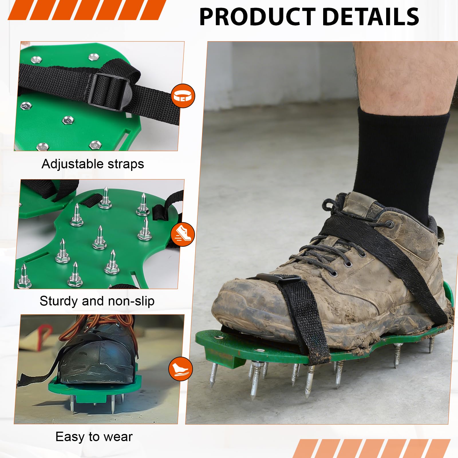 EXLECO Kit Autolivellante Per Pavimenti, 3&5MM Bifacciale Raschietto Pavimenti in Acciaio Inox, Rullo di Sfiato, Pittura con Rullo, Asta Telescopica, Scarpe Chiodate 30MM, Spatole per Stucco, Guanti