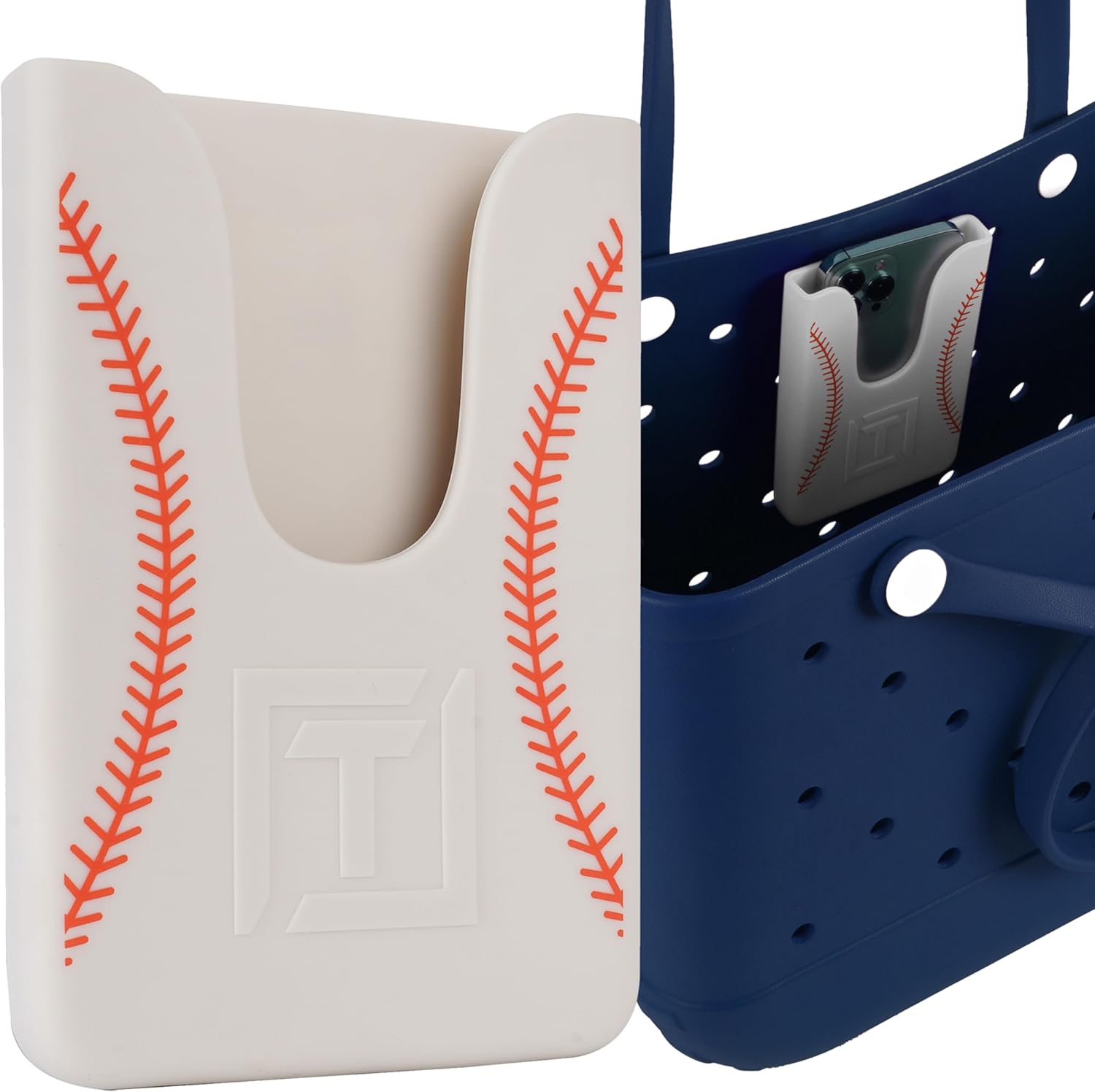 Baseball Phone Holder Compatible with Bogg Bag – Universal and Made of Silicone – Softball Beach Bag Accessories and Attachment Baseball Phone Holder Compatible with Bogg Bag – Universal and Made of Silicone – Softball Beach Bag Accessories and Attachment