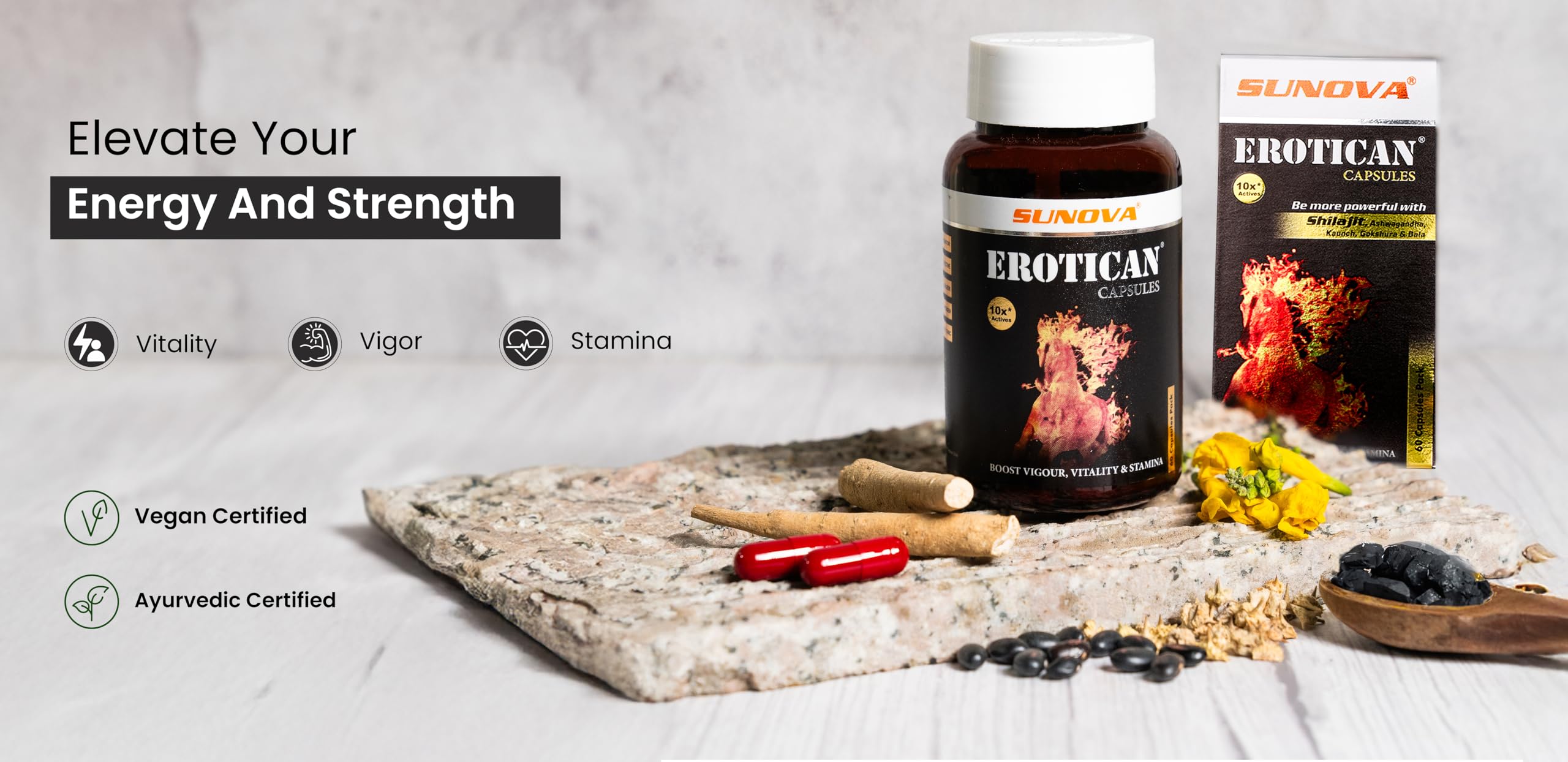 SUNOVA Erotican 60 capsules, 600 mg x Pack of 2 - Image 4 thumbnail