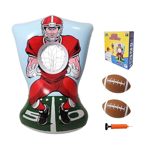 Inflatable Football Training Toss Game Inflatable Football Pitching Target for