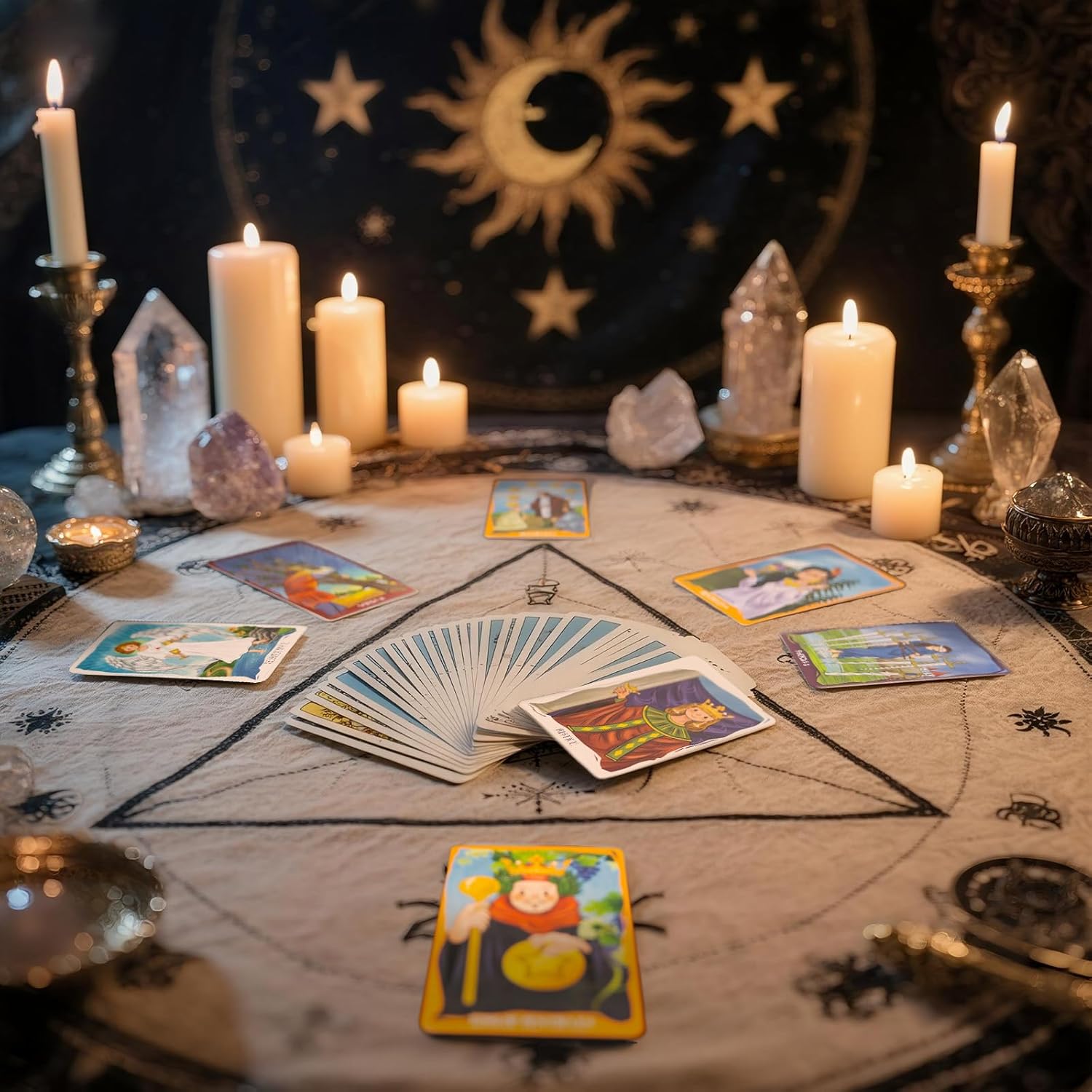 Classic Hand Draw Tarot Cards Deck with Guidebook-Unique Art Tarot Card for Beginners to Experts - Image 7