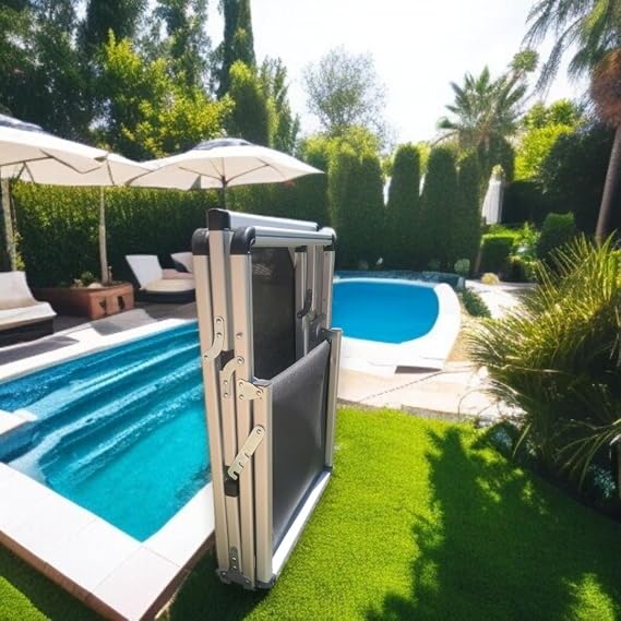 Gray Luxury Folding Sun Lounger Aluminum