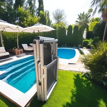 Gray Luxury Folding Sun Lounger Aluminum