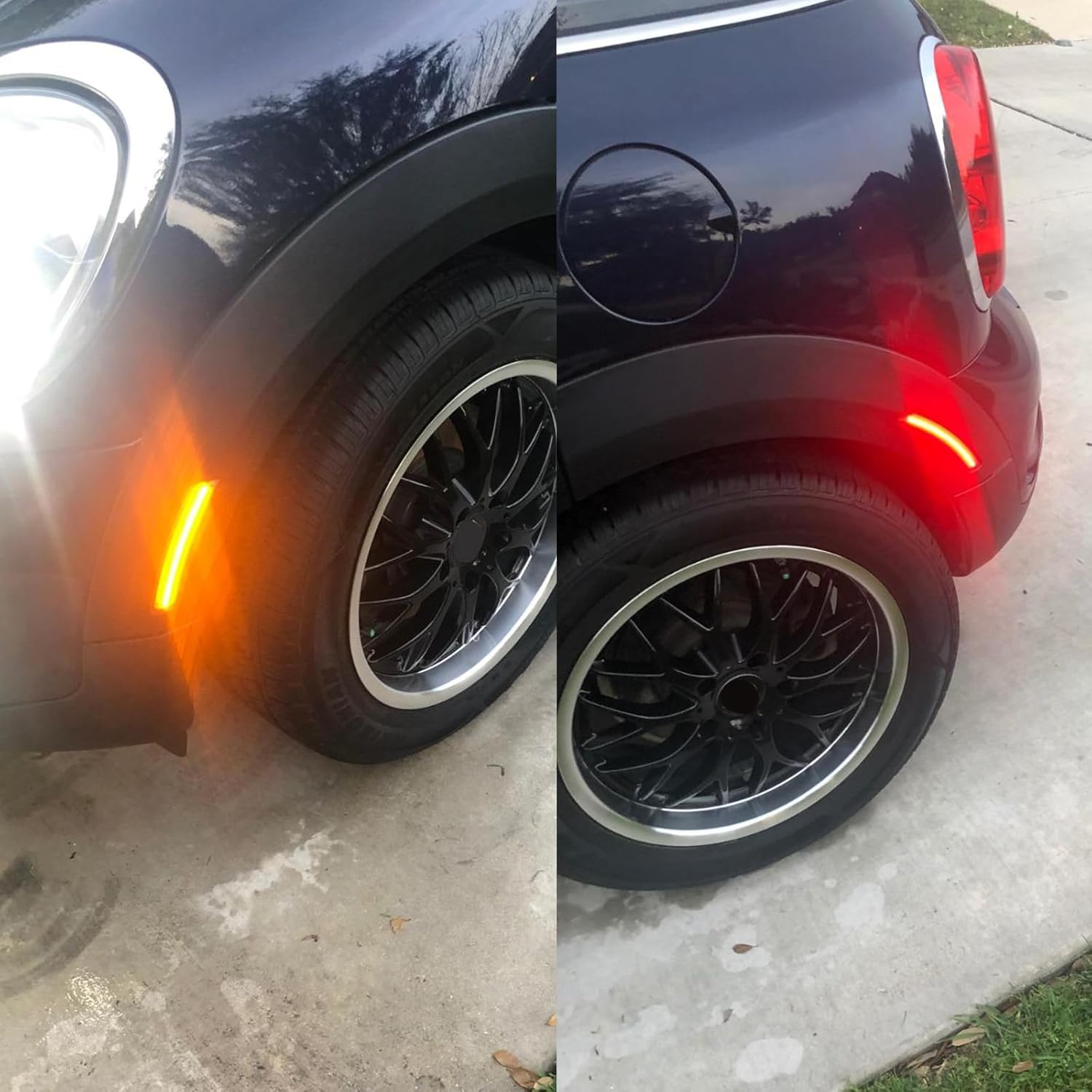 Smoked Lens Led Side Marker Light Kit Compatbile with MINI Cooper 2014-2019 F55 F56 F57 Replace Front Rear Sidemarker Lamps