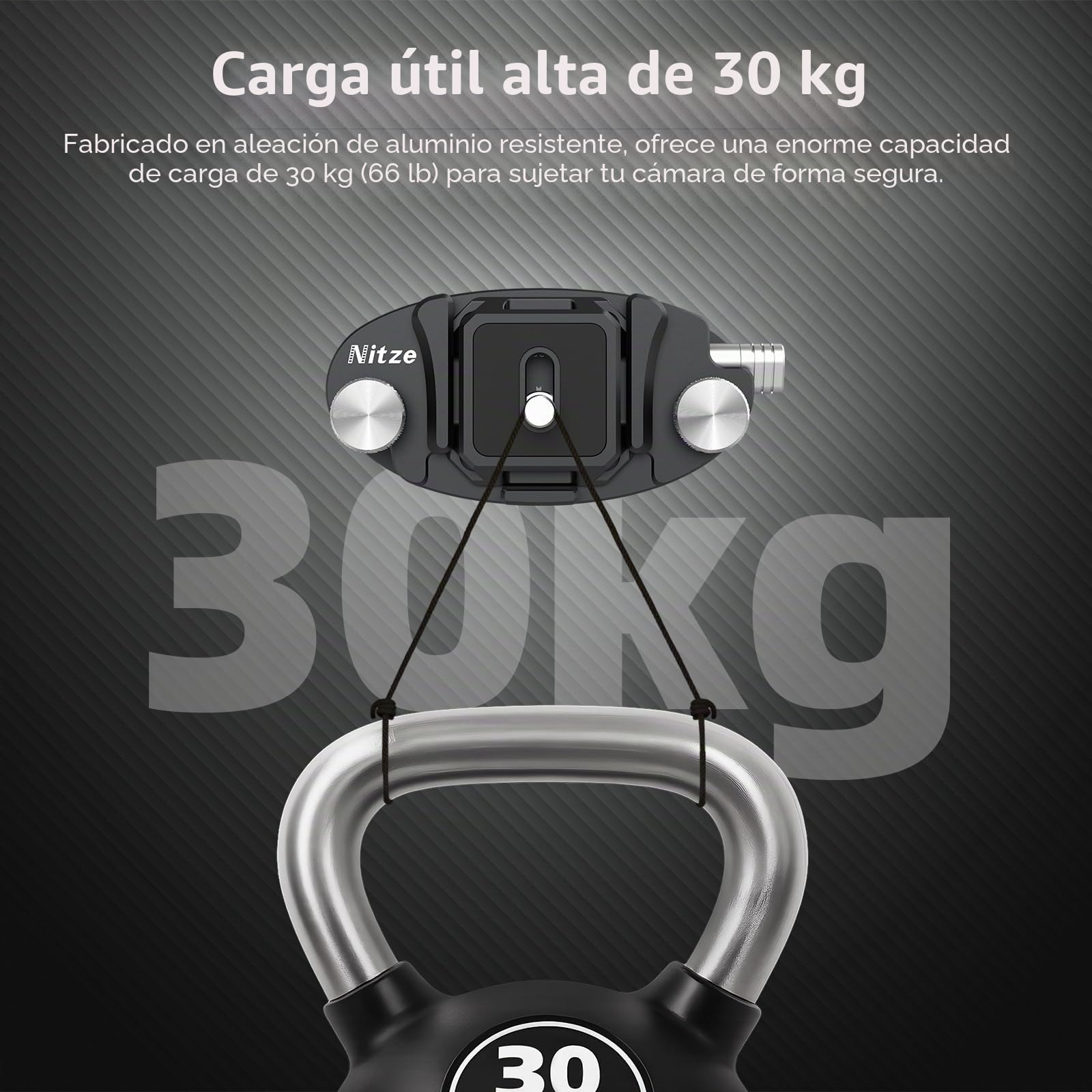 Nitze Cámara Clip Mochila Aleación de Aluminio, Clip para Cinturón de Cámara para Correa de Hombro, Camara Clips de Liberación Rápida con Tornillo de 1/4 "-20 para Camara DSLR SLR, Mochila - N58A