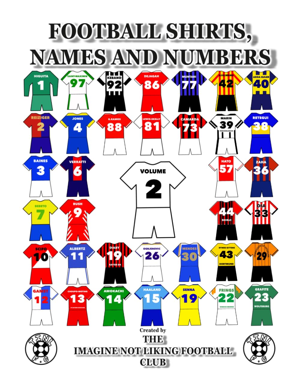 Football Shirts Names and Numbers: Volume 2