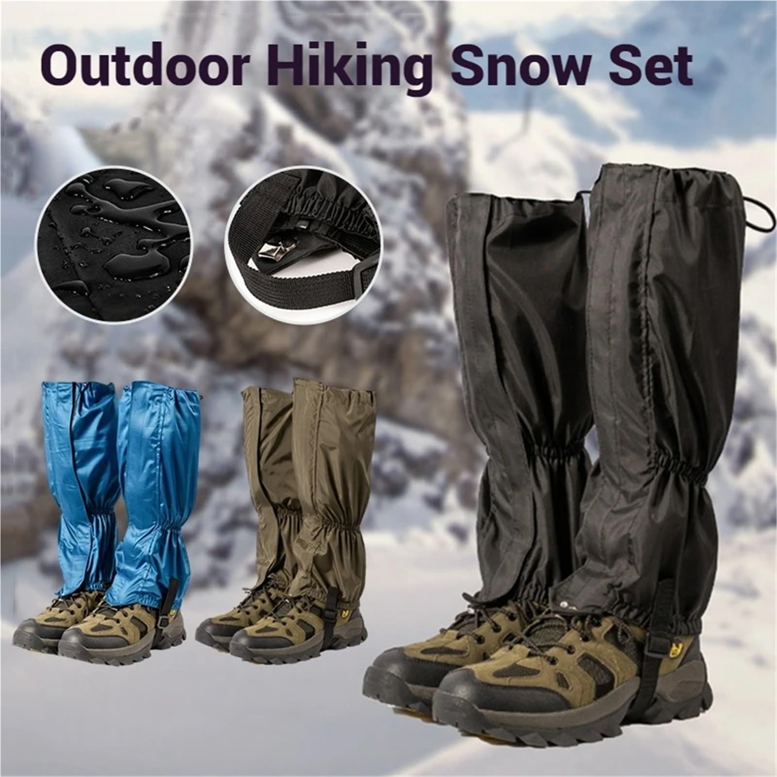 Guêtres Guêtres de randonnée en Plein air, 1 Paire, Couvre-Jambes for Chaussures Ski, Protection des Jambes, Chauffe-Jambes Voyage pour Randonnée en Plein