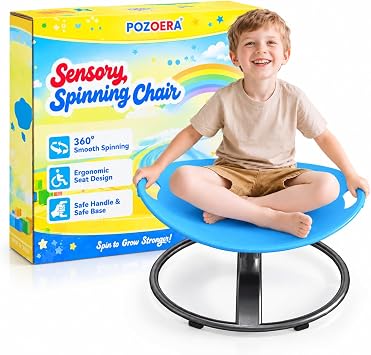 Sensory Spinning Chair for Autistic Kids with Safety Handle Grips