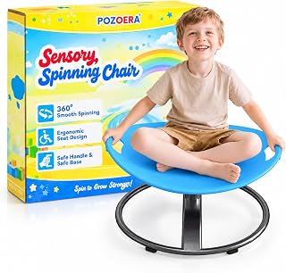 Sensory Spinning Chair for Autistic Kids with Safety Handle Grips