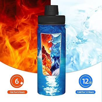 Amazon | 水筒 世界の絶景 青の洞窟 スポーツボトル 大容量 水筒カバー