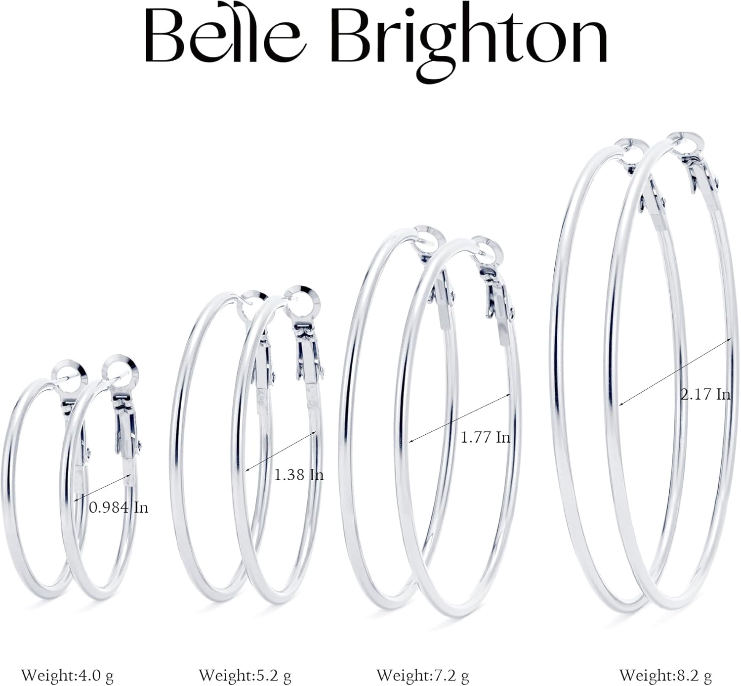 Big Gold Hoop Earrings for Women, Hypoallergenic 925 Sterling Silver Post, 14K Gold Hoops Earrings for Women, Plated Hoop Earrings Lightweight Large Silver Hoop Earrings, 30/40/50/60mm - Image 5