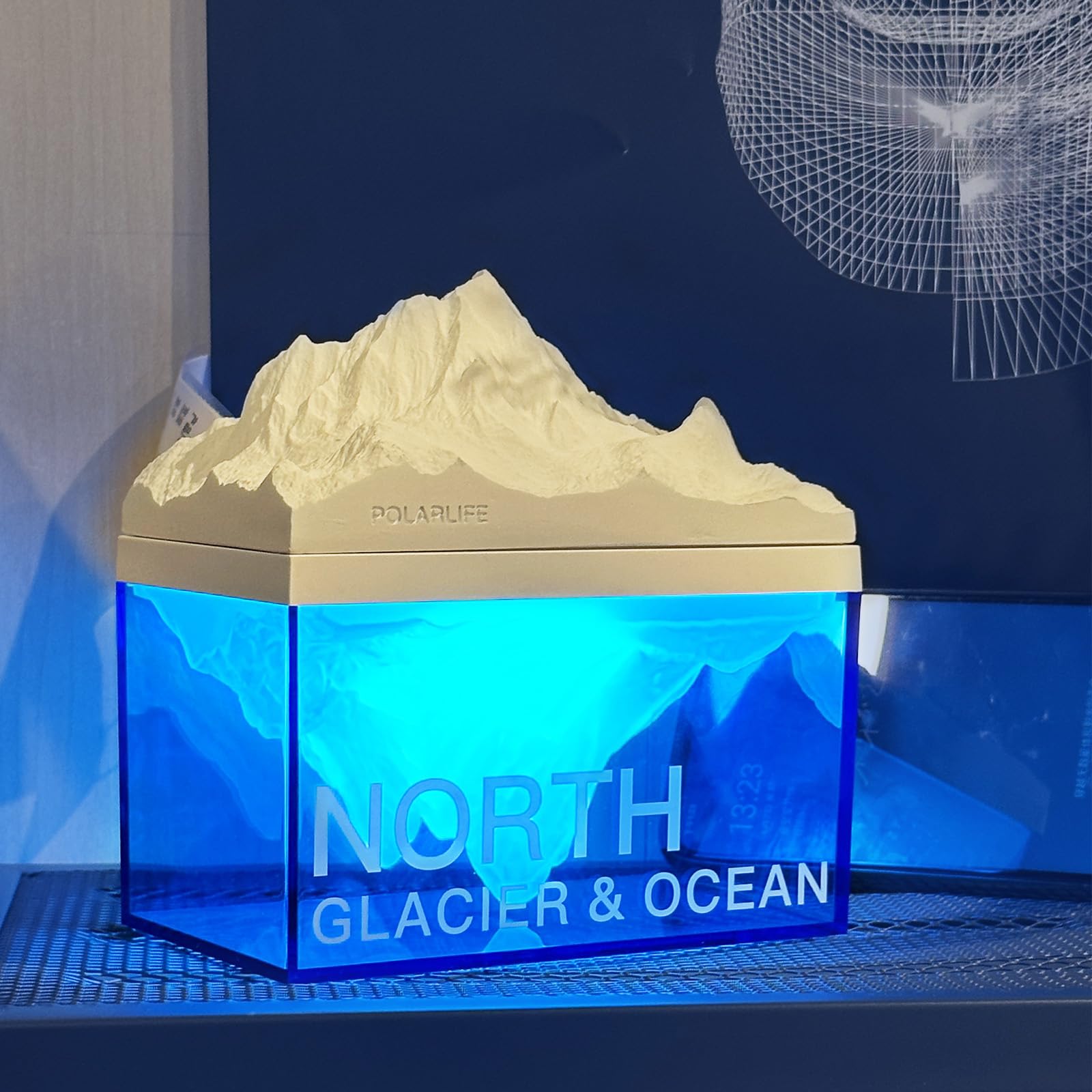 NALACALGlacial Night Light, Rechargeable Bedside Lamp with White Noise Feature Soothing Night Light Bedroom Decor Lamp Sleep Aid Night Light for Adults Bedroom Decor | Birthday | Christmas Gift