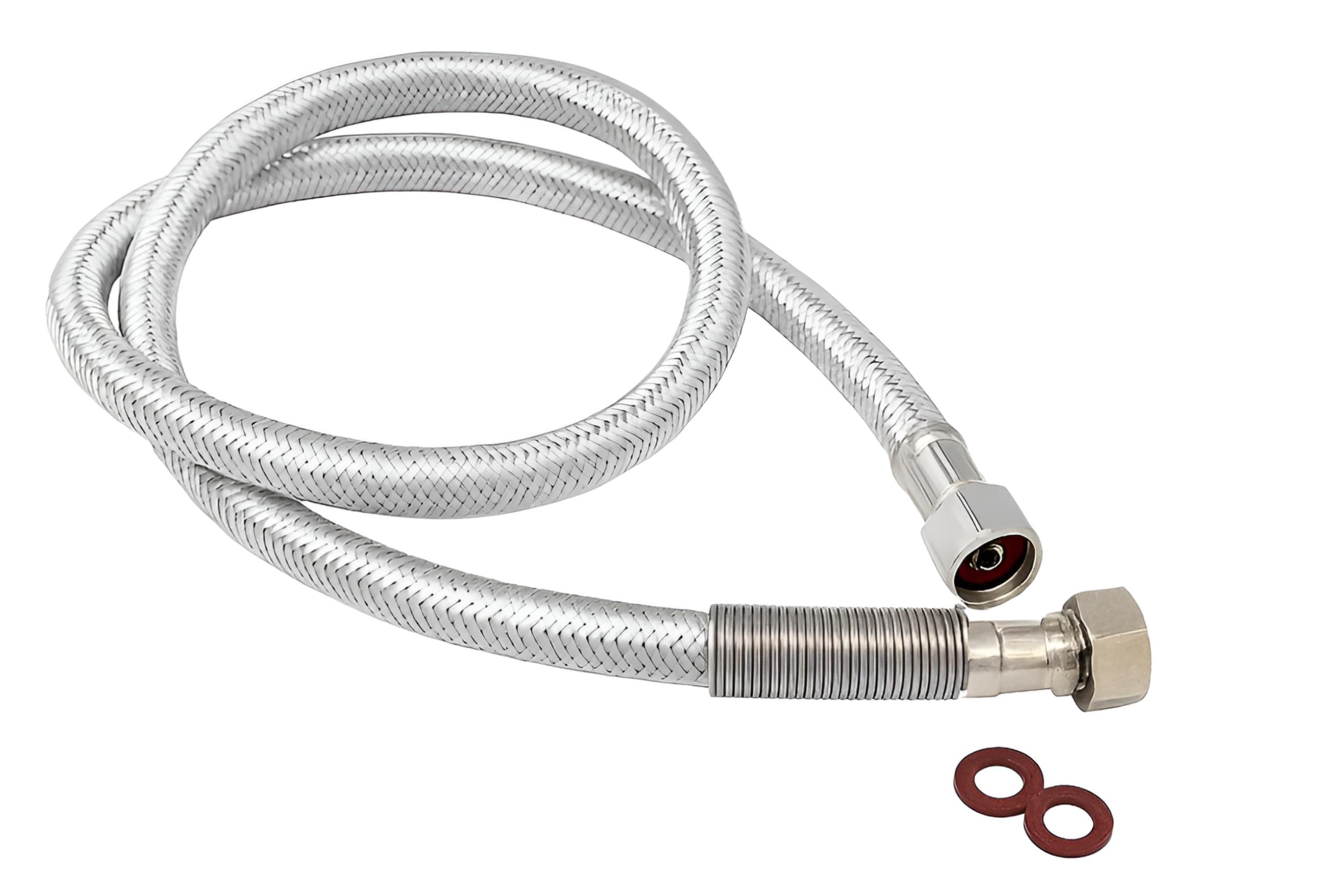 UZMAN Tuyau de douche Gastro 100 cm avec protection spéciale anti-torsion – Raccords standard 1/2" avec joints Tuyau de rechange pour cuisine et restauration