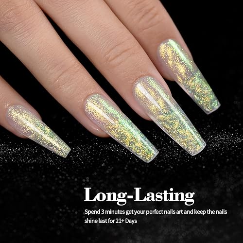 Miniatura 2 de RARJSM Aurora - Gel de construcción sólido antiadherente para esculpir 3D, gel de extensión de uñas para esculpir galaxia, nube estrellada,