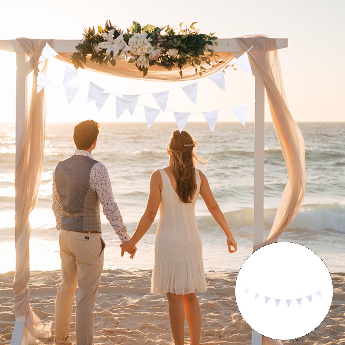 Abaodam 3pezzi Bandiere Triangolari Decorative Da Metri Banner Da Appendere Per Matrimoni e Feste Versatile e Leggero Per Decorazioni Di Interni e Foto