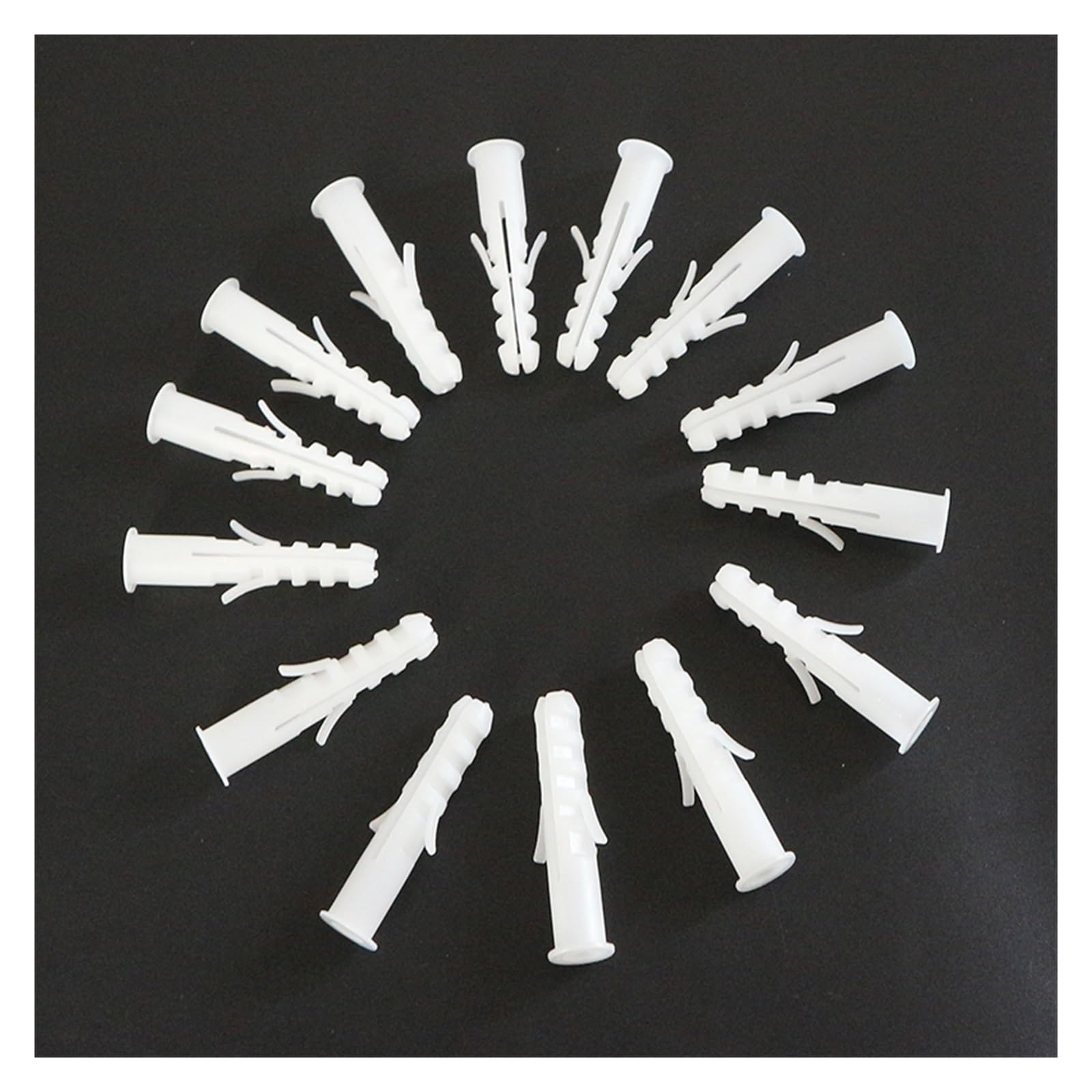 Schrauben und Dübel, Set mit 100 Kunststoff-Spreizdübeln und Schrauben, 5–14 mm(12mm)
