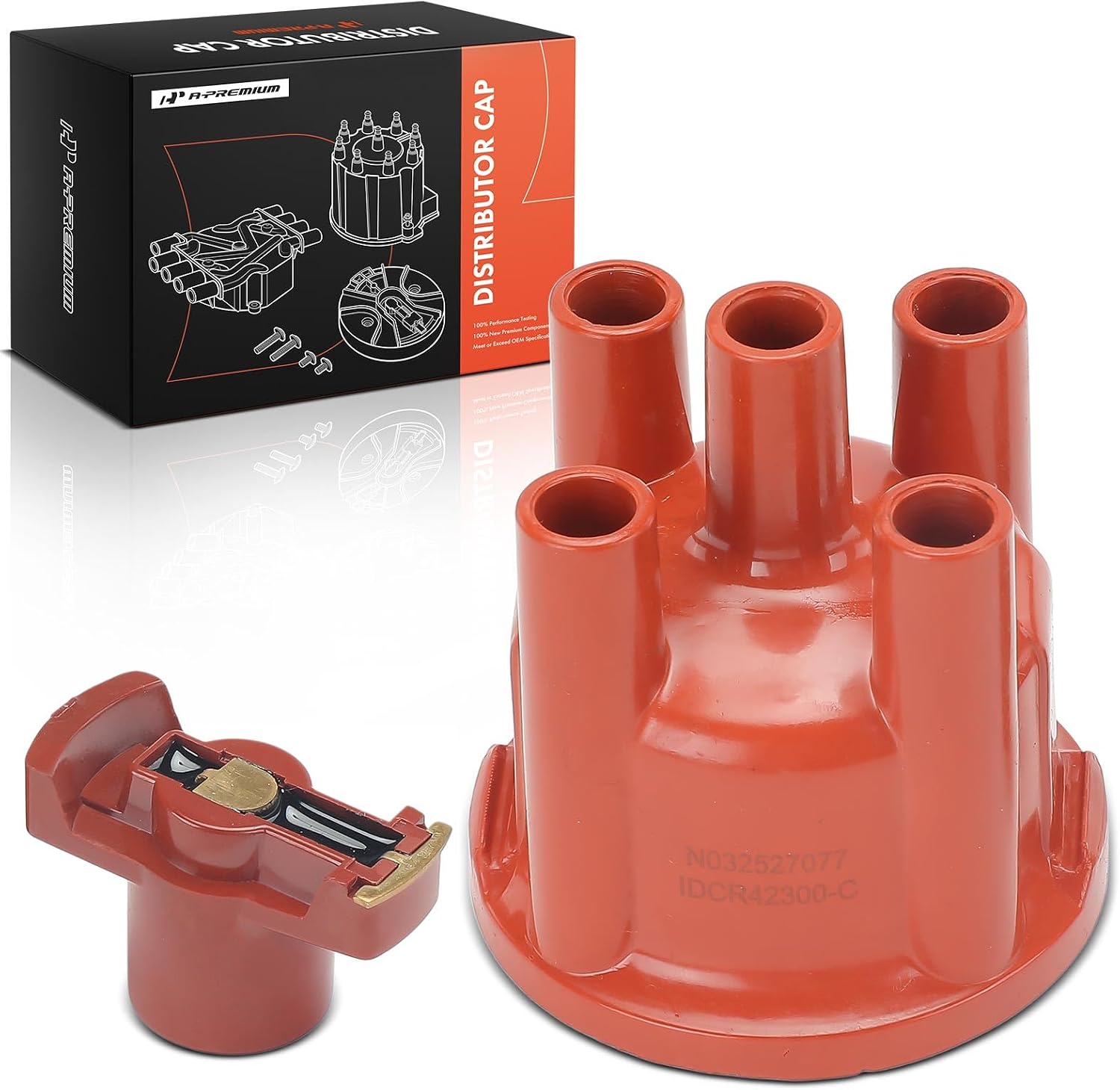 A-Premium Ignition Distributor Cap Compatible with Volkswagen Jetta, Beetle, 411, 412, Cabriolet, Fastback, Quantum, Scirocco, Super Beetle & BMW 320i & Saab 9-5 & Ford Pinto & Fiat Strada & AMC