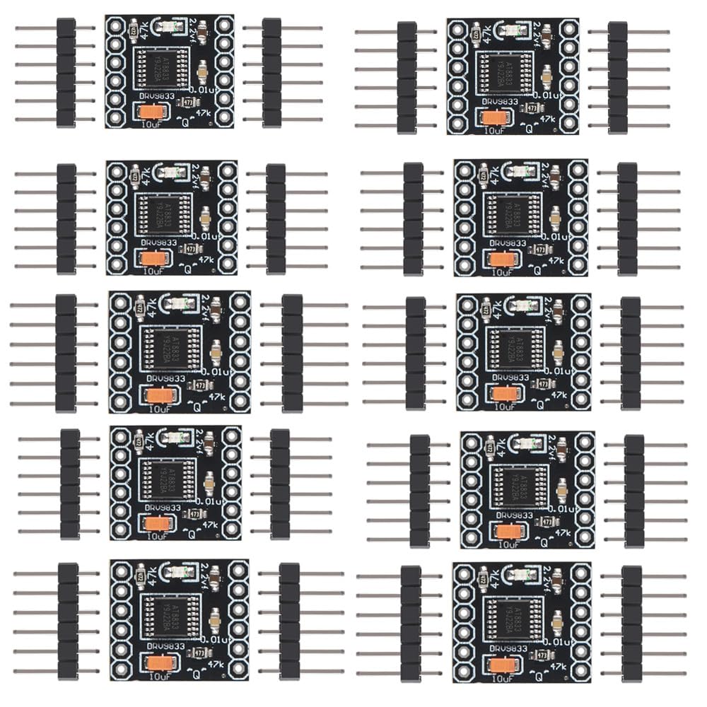 D-FLIFE 10pcs DRV8833 Motor Drive Module 1.5A Dual H Bridge DC Gear Motor Driver Controller Board