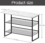 Garden 4 You Shoe Rack for Entryway 3 Tiers, Adjustable Flat & Slant Shoe Storage, Shoe Organizer with White Wooden Tabletop for Entryway Hallway Living Room Closet