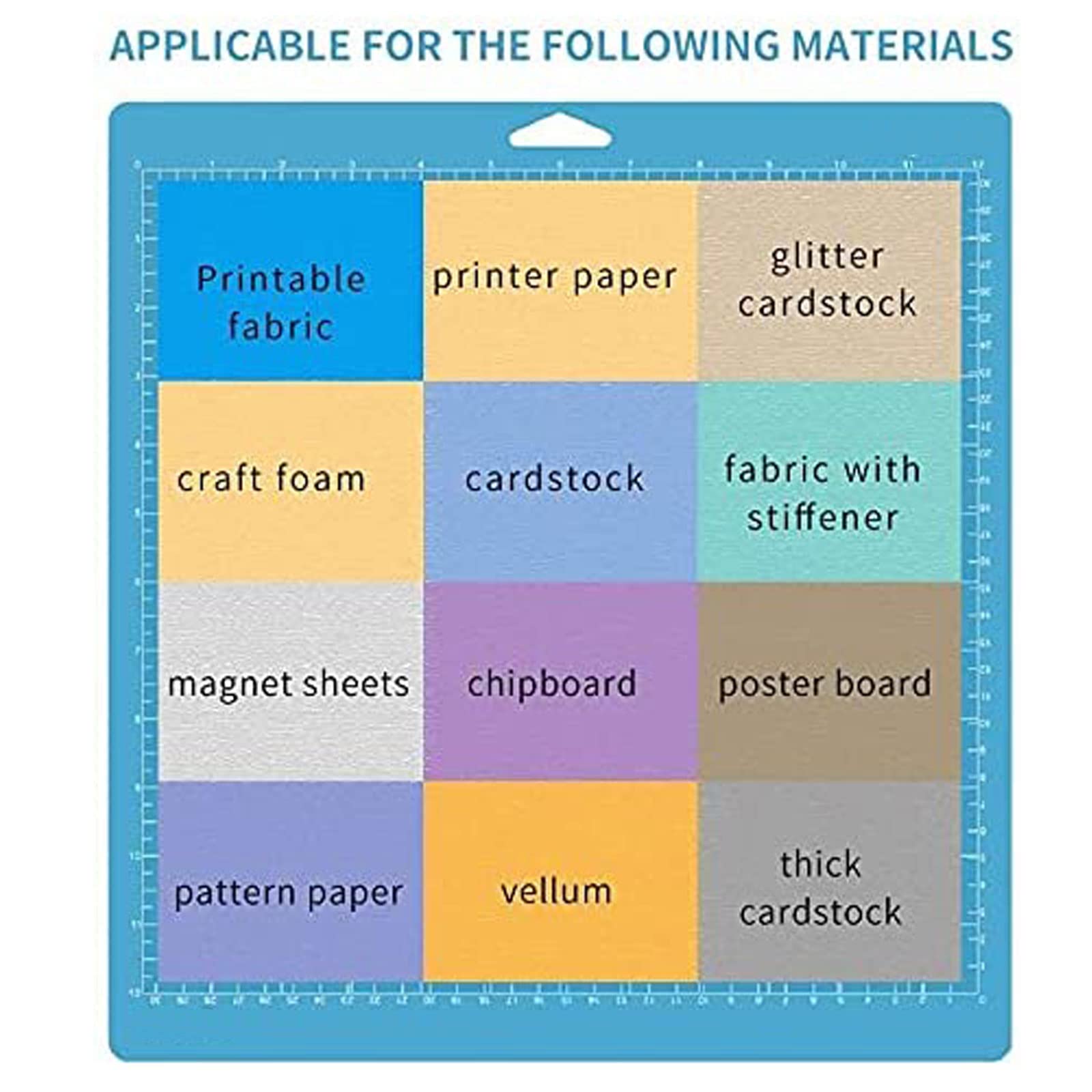 RANCOVY Tappetino da taglio per Cricut Maker 3/Maker/Explore 3/Air 2/Air/One Standard Grip per Cricut Adesivo Quilting Tappetino da taglio 30,5 x 30,5 cm, Verde Confezione da 3