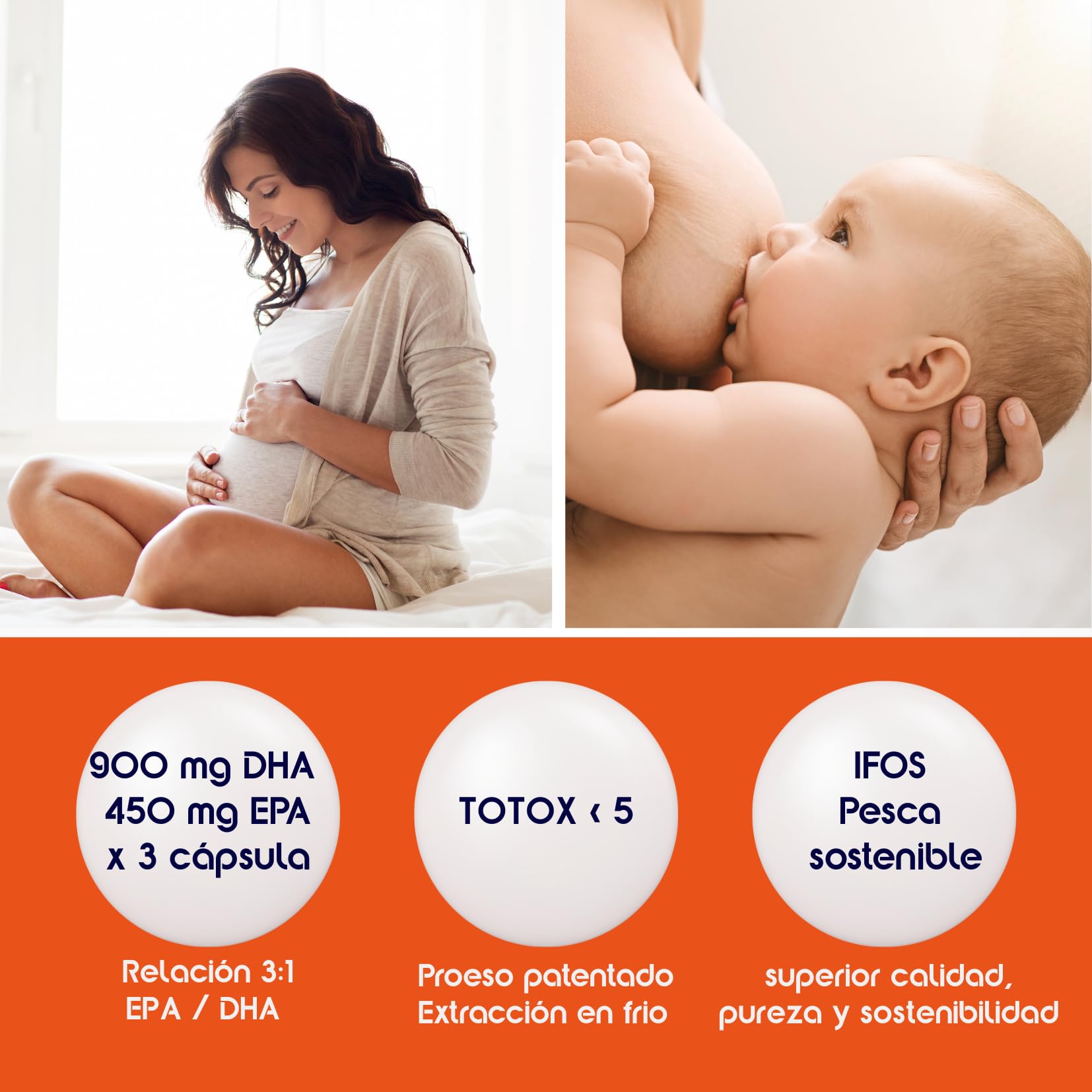 Ideal DHA® de Margan Biotech, 90n cápsulas blandas pequeñas | Ácidos Grasos Omega 3 Triglicerados | 300 mg de DHA y 150 mg de EPA por cápsula | Suplemento Omega 3 certificado con Mínimo TOTOX