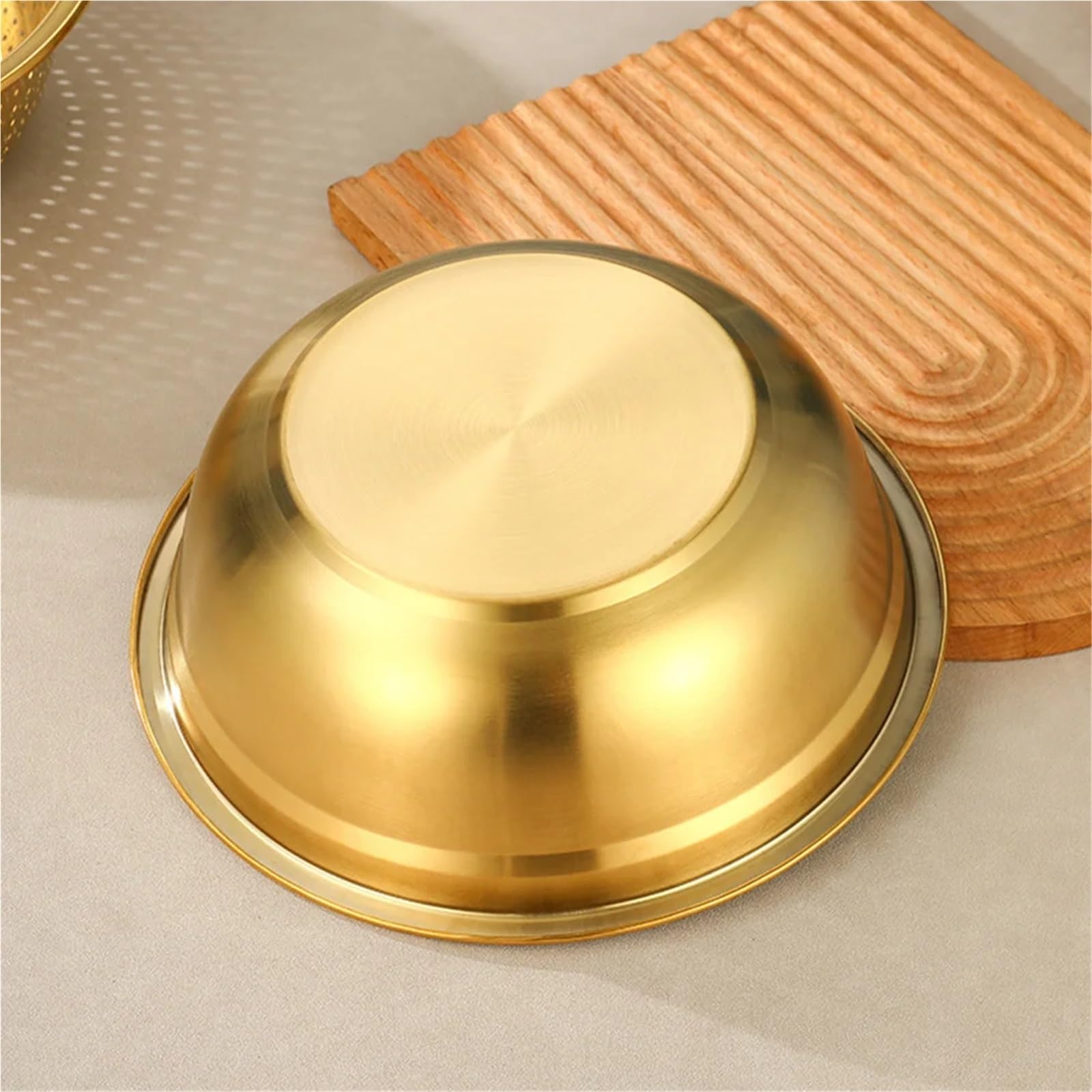 Colador De Arroz De Acero Inoxidable Cesta de drenaje acero inoxidable, colador malla fina, cuenco for mezclar, lavado arroz dorado for escurridor frutas, lavabo y coladores cocina