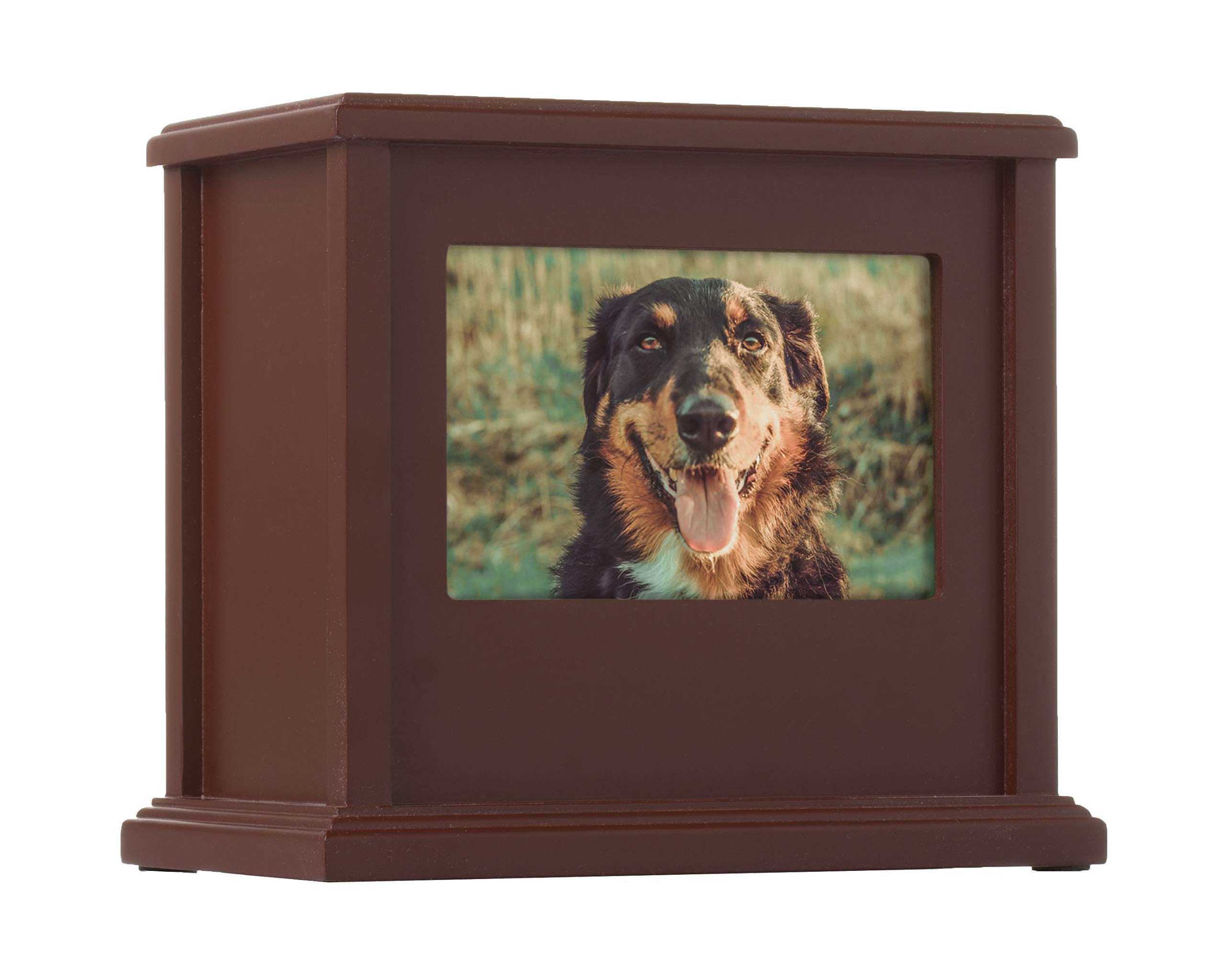 Pearhead Dog or Cat Personalized Memory Box Keepsake, Pet Urn, Espresso (89007)