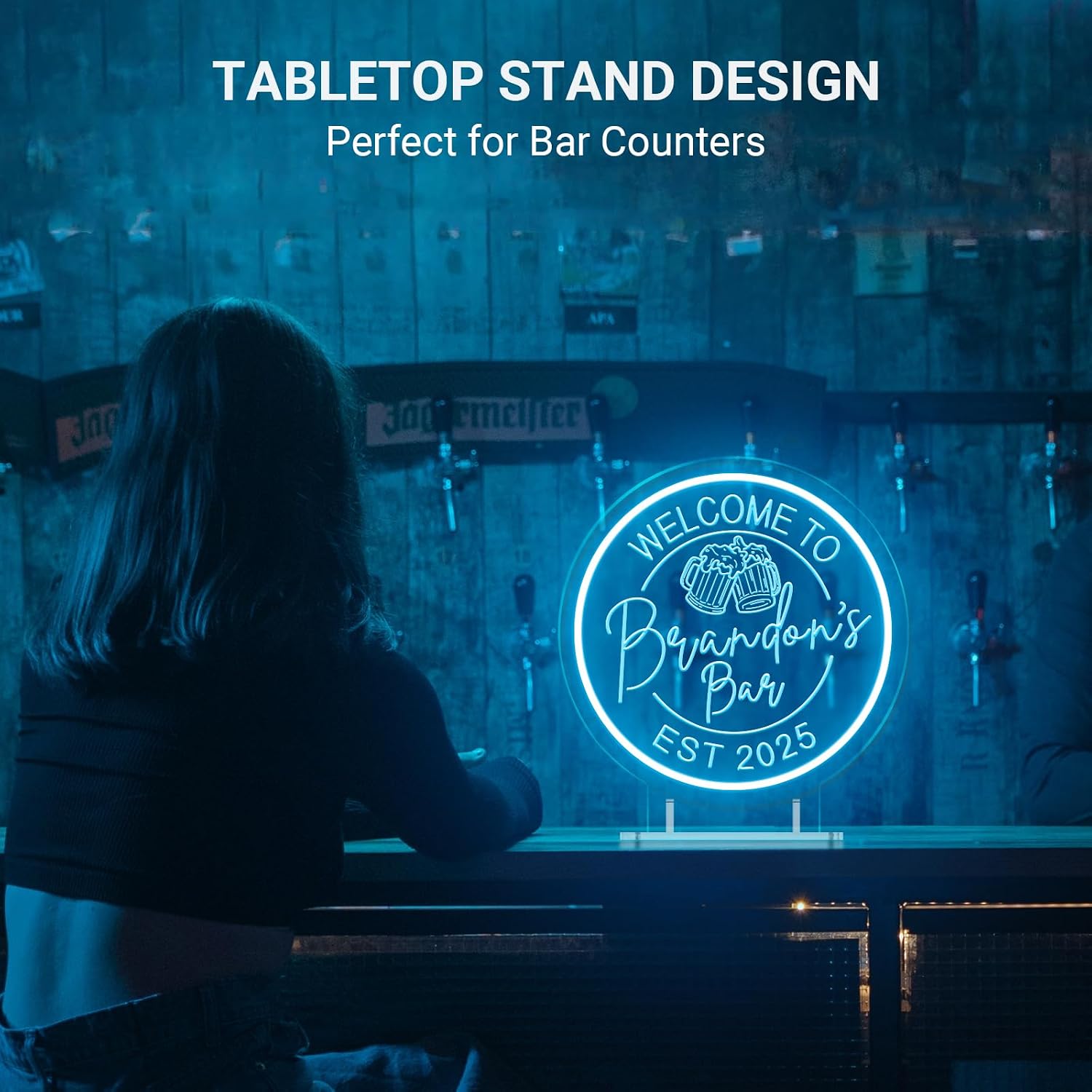 Custom Neon Bar Signs for Home Bar, Handmade Dimmable Personalized Bar Signs, Durable Neon Beer Signs for Man Cave, Bar Led Light Up Sign For Men Dad Gift Business