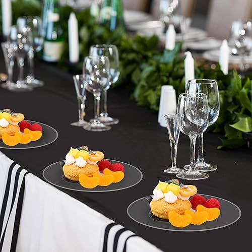 Miniatura 5 de Platos de plástico a granel, platos desechables duros y resistentes, incluye platos de aperitivo de 7.5 pulgadas y platos llanos de 10.2 pulgadas