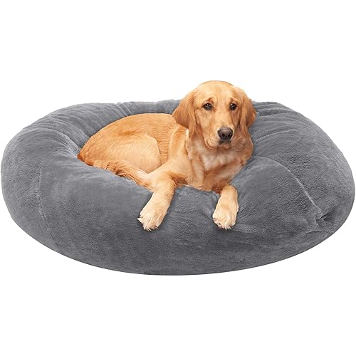 Furhaven Cozy Pet Beds for Small, Medium, and Large Dogs and Cats - Ultra Calming Plush Donut Bed, Beanbag Style Ball Bed, Travel Dog Bed, and More