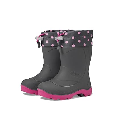 Kamik Kids Snobuster 2 (Little Kid/Toddler/Big Kid) Girls Shoes Charcoal/Magenta
