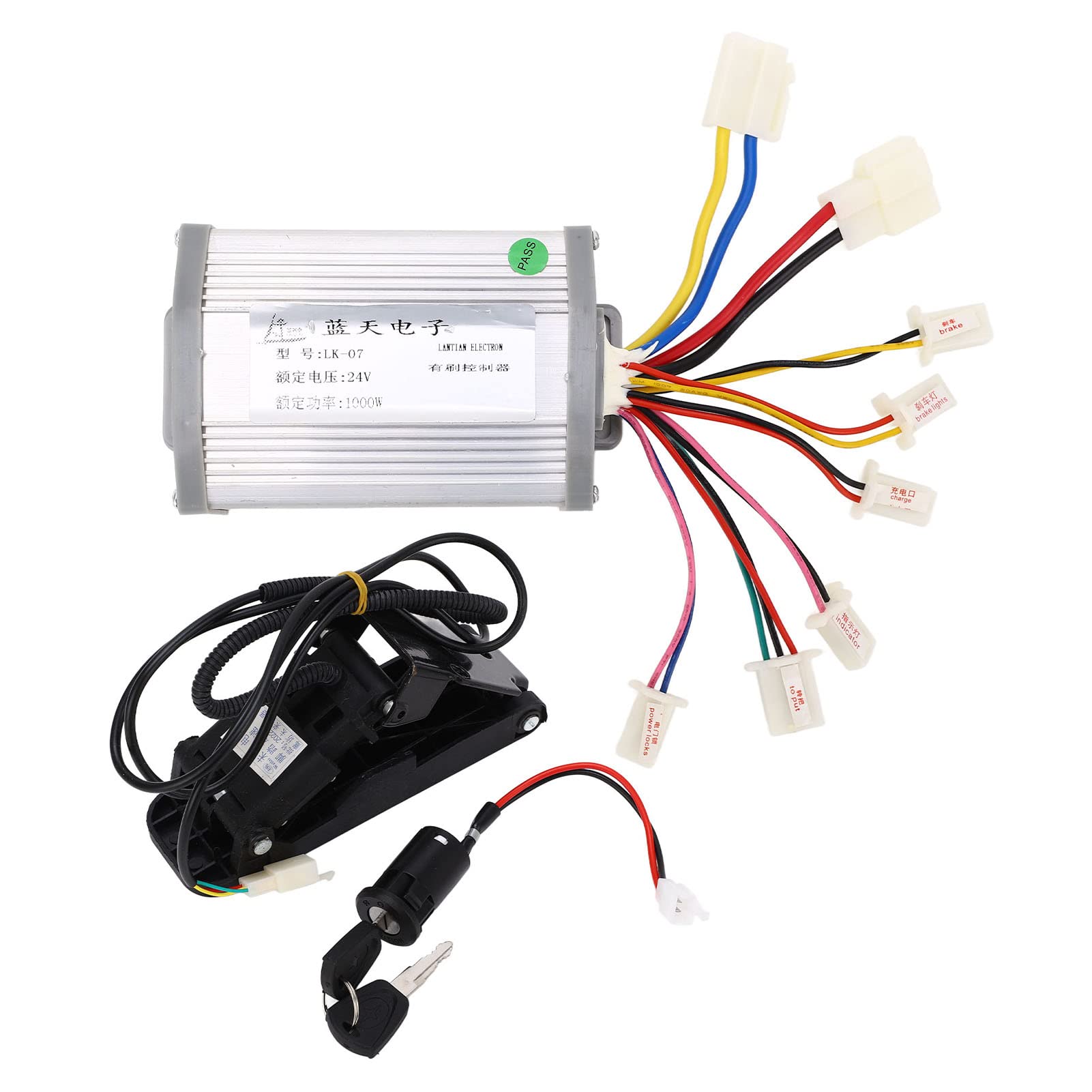 Haofy 24 V 1000W Gebürstete Elektrofahrradsteuerung mit Pedal -Drosselklappen -Kit für Stabil