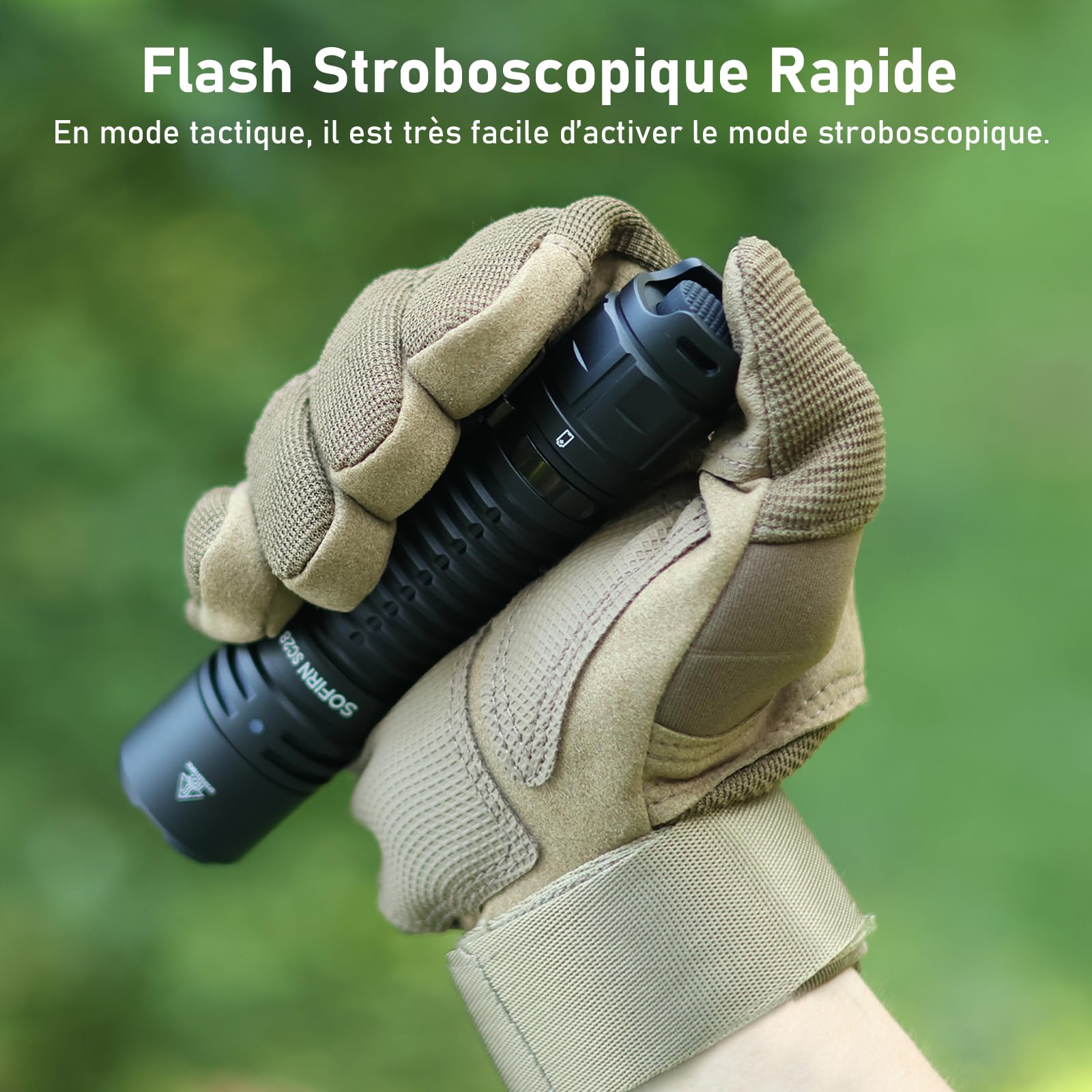 sofirn SC28 Lampe Torche LED Ultra Puissante, 2800 lumens, Mini Lampe Torche avec Stroboscope Instantané, USB-C, IPX8, Clip, Mode Tactique, Idéale pour Patrouille, Randonnée et Situations d’Urgence