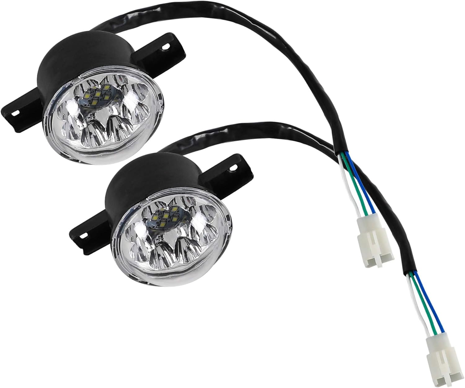 TDPRO Pair LED Headlight for ATV Quad 110cc 125cc 150cc Coolster Peace Utility