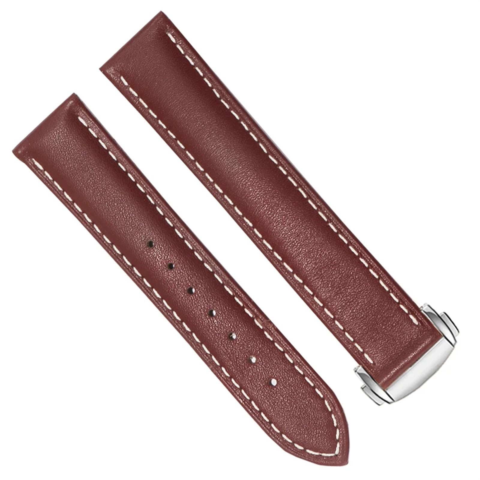 Bracelet Omega 300 en cuir véritable noir boucle pliante BIK - 8