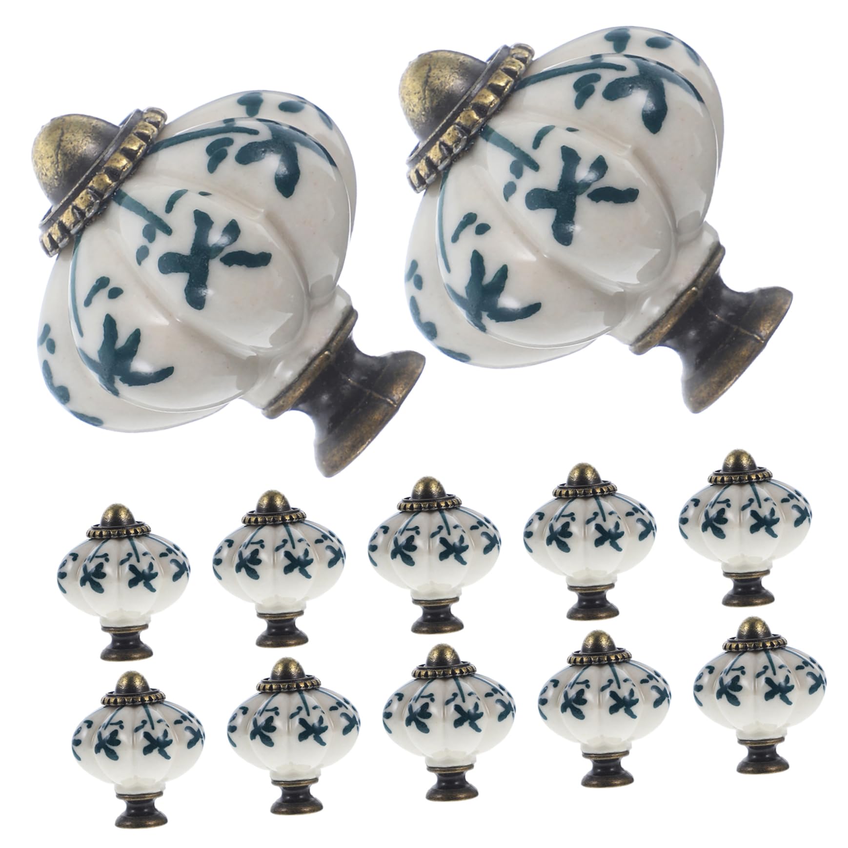 Angoily 12pezzi Pomelli Ceramica Vintage per Cassettiera Maniglia Porta Armadio Pomello Mobili in Ceramica Design Elegante e Pratico