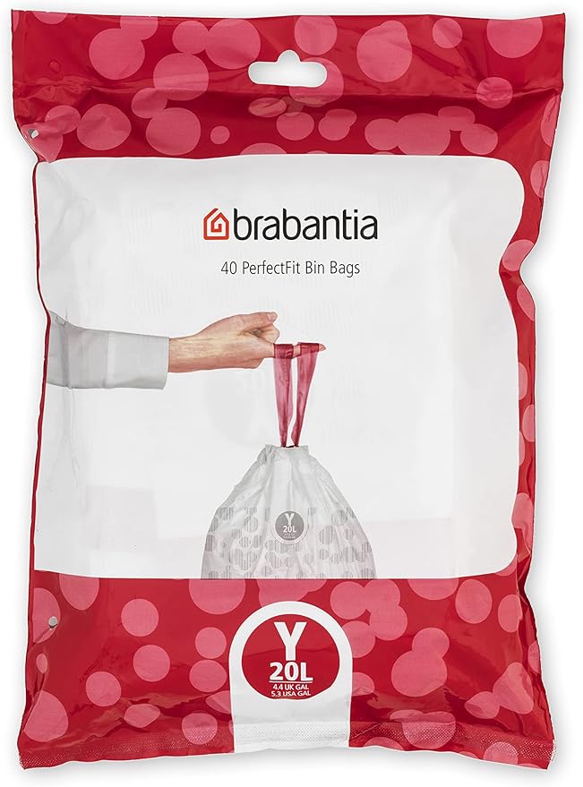 Brabantia PerfectFit Trash Bags (Size Y/5.3 Gal) Thick