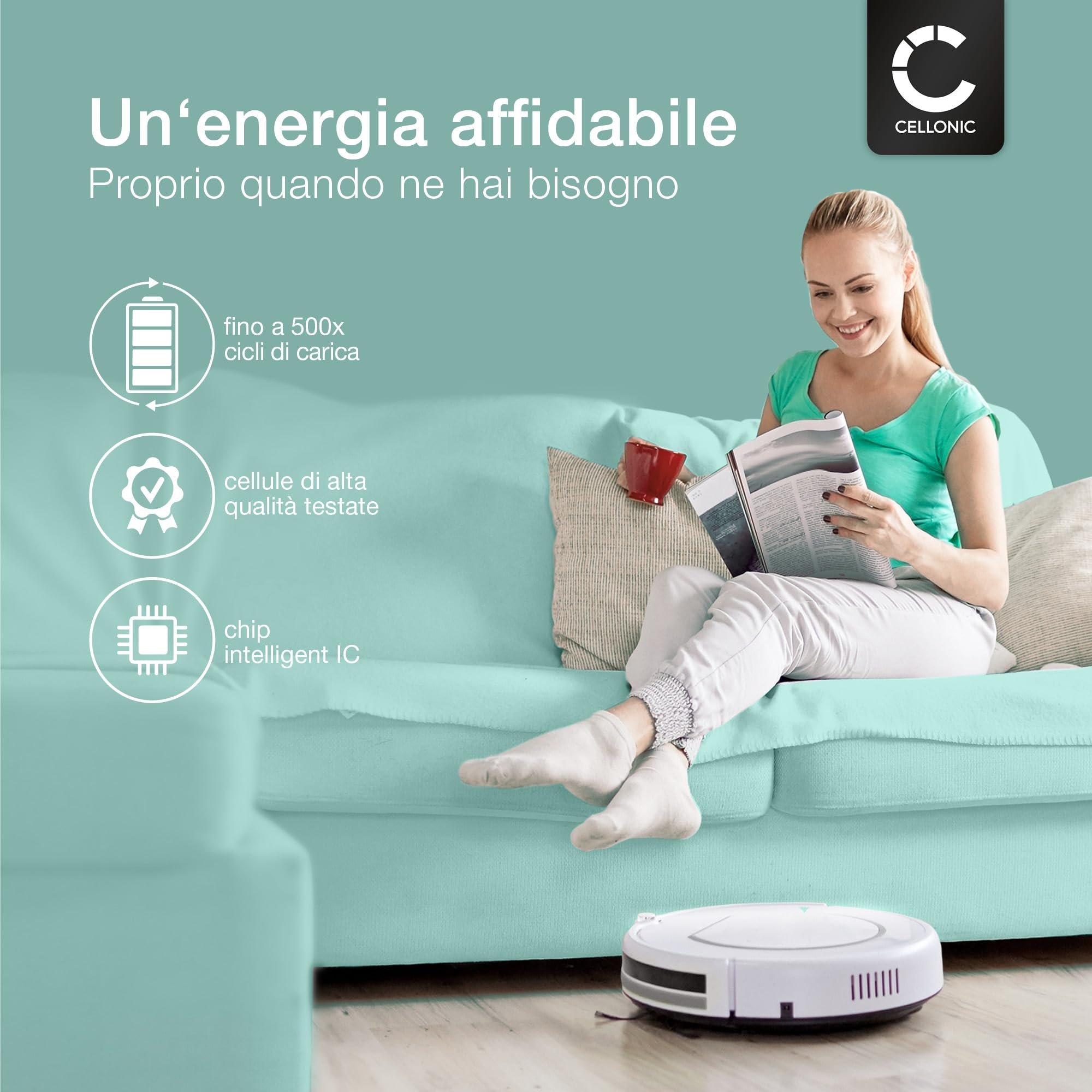 Aspirapolvere A Batteria Batteria Per Aspirapolvere Severin Chill - Ricambio 12.8V 1500mAh Per RB7025 E Philips Karcher Batteria Robot Aspirapolvere - Foto 3
