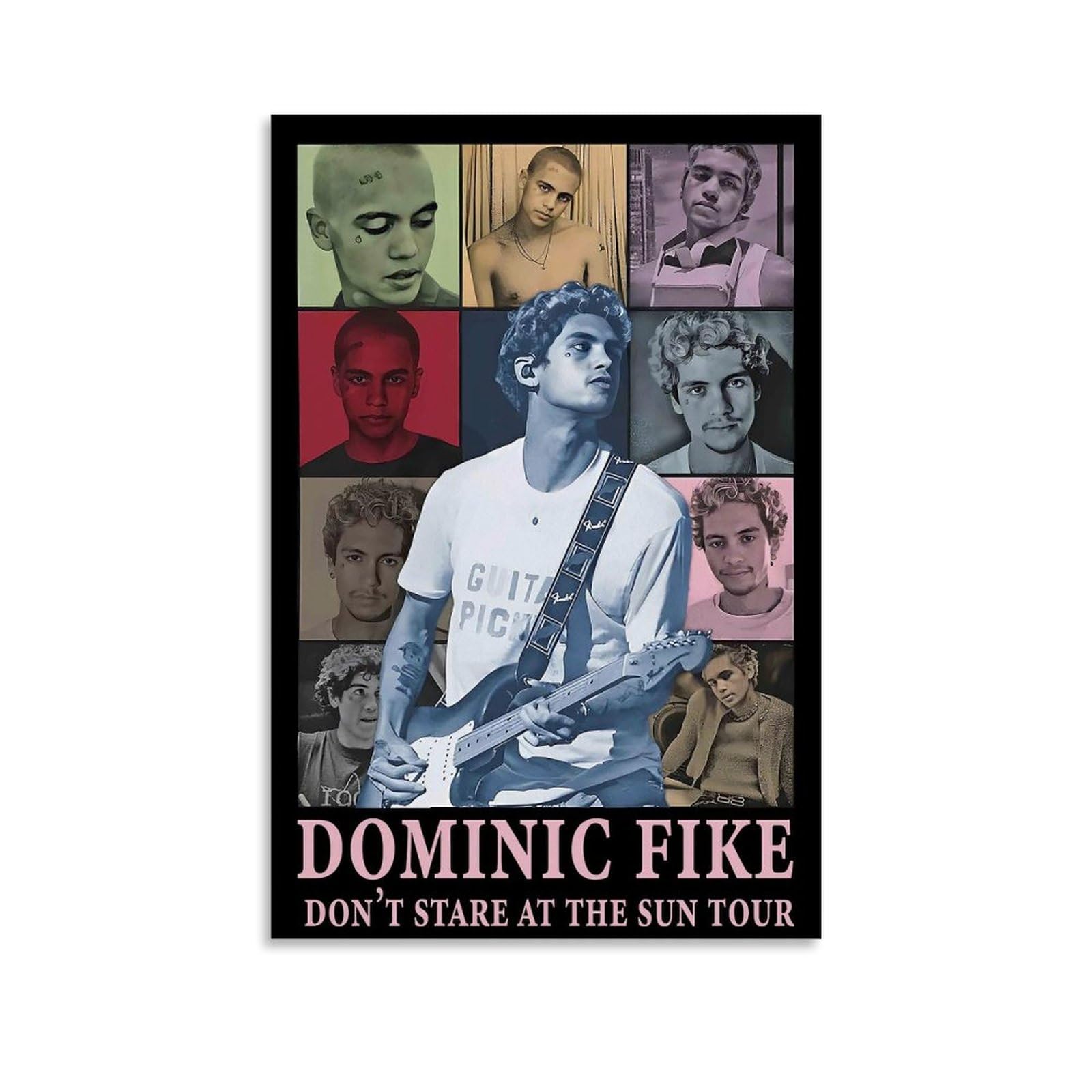 baobaoshubaobaoshu Dominic Fike Poster Singer Vintage Collage Art Music Cover Poster Decorative Painting Canvas Wall Posters And Art Picture Print Modern Family Bedroom Decor Posters 12x18inch(30x45cm)