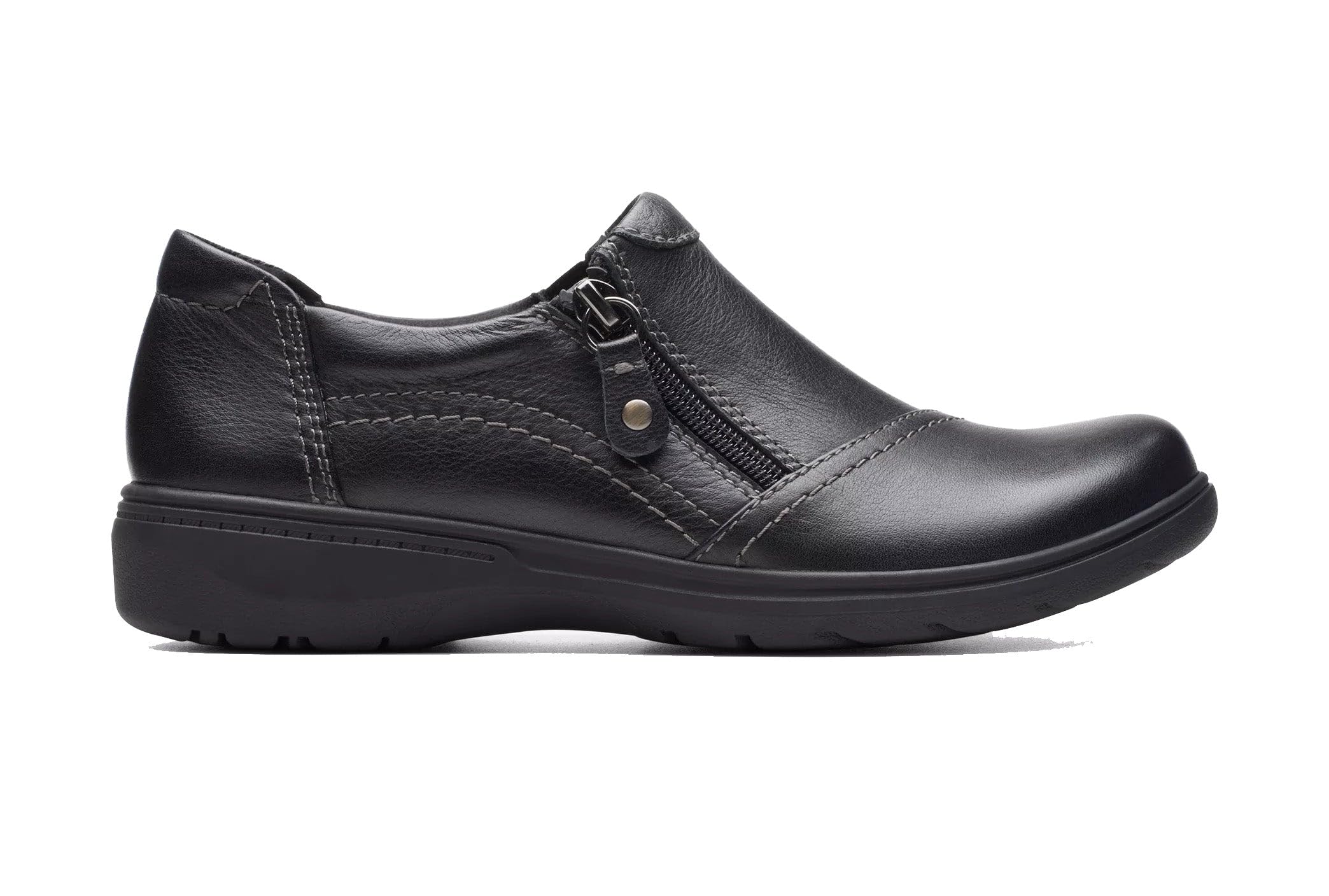 Clarks Carleigh Ray Womens Black Leather, 4.5