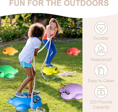 Miniatura 3 de Gentle Monster Stepping Stones para niños, juego de 6811 piezas para equilibrio con parte inferior antideslizante, coordinación de ejercicio y